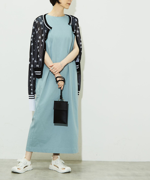 CONVERSE TOKYO（コンバーストウキョウ）の「I LINE SLEEVELESS DRESS（ワンピース・レディース・サックスブルー/ブラック/ミント・FREE）」の8枚目の写真