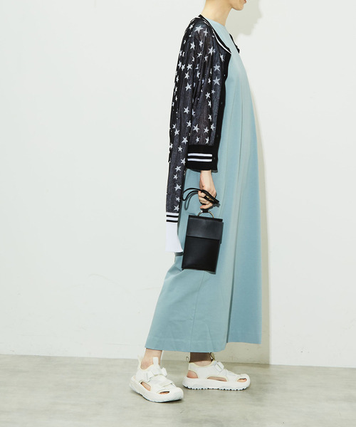 CONVERSE TOKYO（コンバーストウキョウ）の「I LINE SLEEVELESS DRESS（ワンピース・レディース・サックスブルー/ブラック/ミント・FREE）」の9枚目の写真