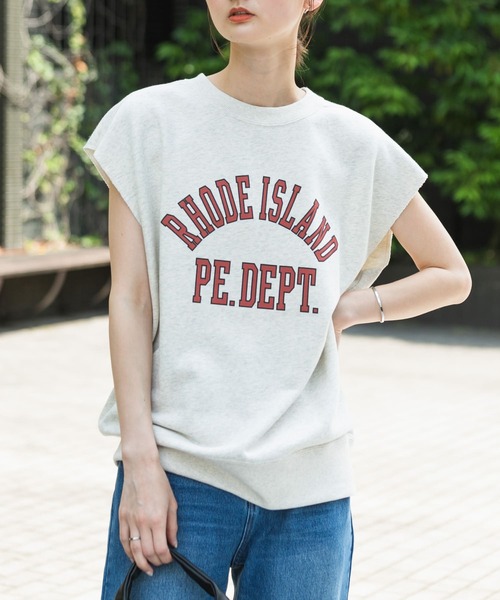 Champion(チャンピオン)の「『別注』champion×SENSE OF PLACE グラフィックベスト(Tシャツ/カットソー・レディース・オートミール/ネイビー/グレー・ONE)」の5枚目の写真