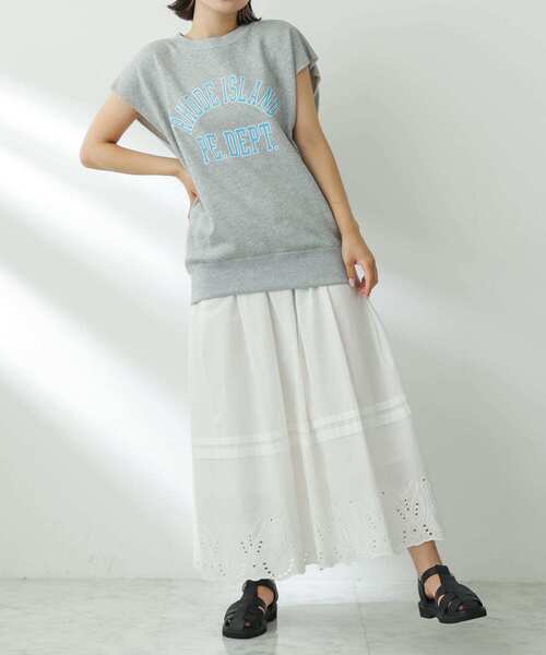 Champion(チャンピオン)の「『別注』champion×SENSE OF PLACE グラフィックベスト(Tシャツ/カットソー・レディース・オートミール/ネイビー/グレー・ONE)」の20枚目の写真