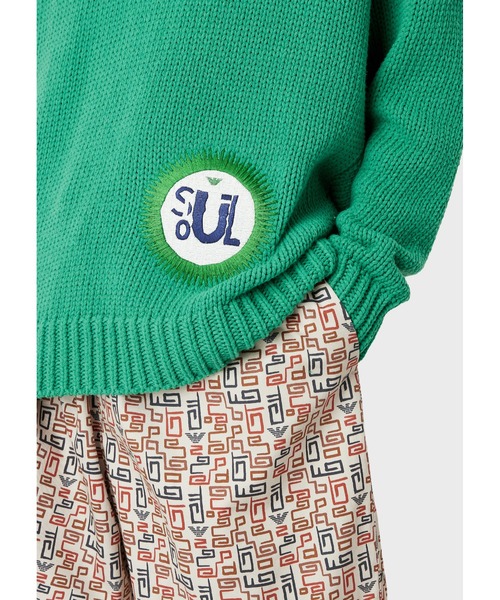 新品【エンポリオアルマーニ】ウォッシャブルグリーン ニット XL EMPORIO ARMANI（エンポリオアルマーニ）の「【エンポリオ