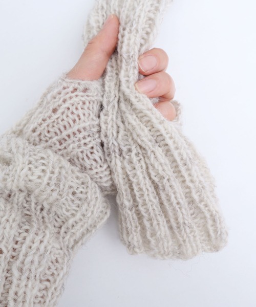 I am I in fact...（アイアムアイインファクト）の「WOOL アームウォーマー（アームカバー・レディース・サックスブルー/グレー/ブラック/ピンク・FREE）」の15枚目の写真