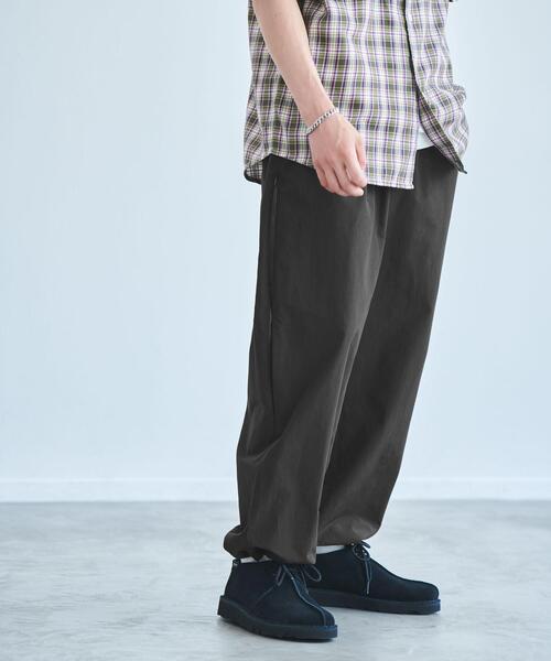 green label relaxing（グリーンレーベルリラクシング）の「Morley コットンナイロン ワイド イージーパンツ（その他パンツ・メンズ・ブラック/ベージュ/ライム・M/L/S）」の18枚目の写真