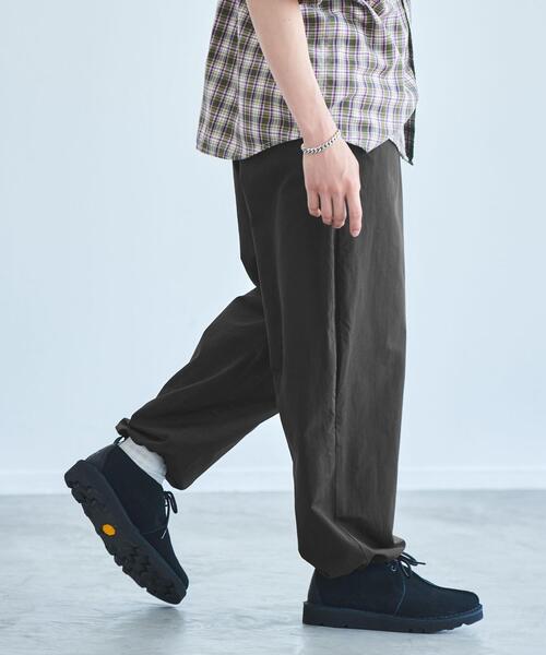 green label relaxing（グリーンレーベルリラクシング）の「Morley コットンナイロン ワイド イージーパンツ（その他パンツ・メンズ・ブラック/ベージュ/ライム・M/L/S）」の16枚目の写真