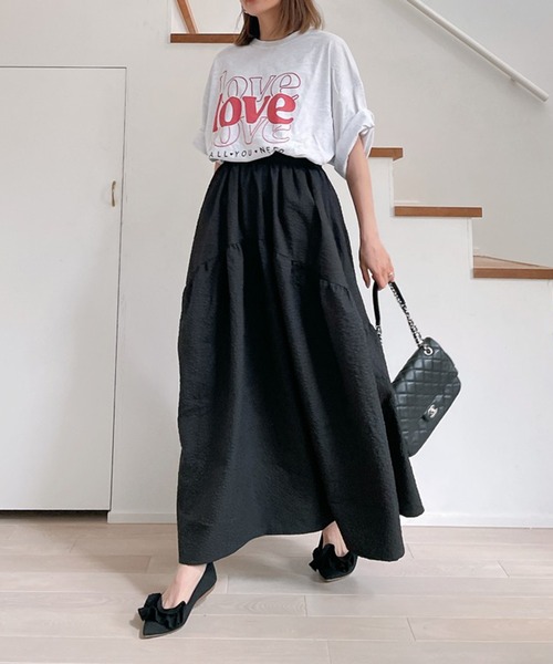 Vicente（ヴィセンテ）の「Bubbles maxi skirt（スカート・レディース・ホワイト/ブラック・FREE）」の4枚目の写真
