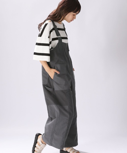 新品・タグ付きニコアンド【Make stuff'25】てぃらチノワークサロペット 一度着用】niko and…てぃらチノワークサロペットL Make stuff