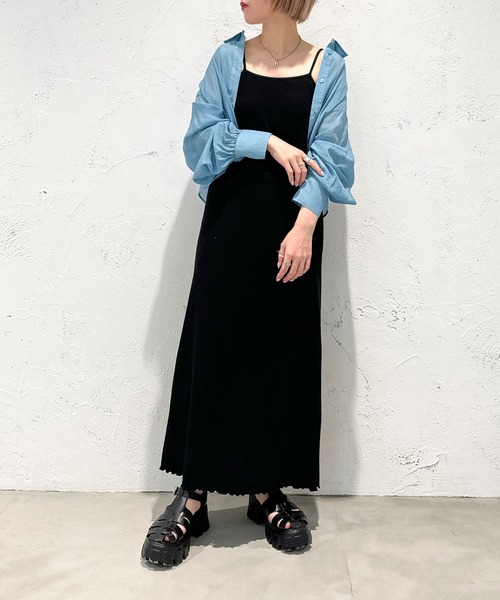 apres jour mignon（アプレジュールミニョン）の「クロップドシアーシャツ【ZOZOTOWN限定アイテム】（シャツ/ブラウス・レディース・グレー/オフホワイト/ピンク/ブルー/グリーン・X-LARGE/フリー）」の18枚目の写真