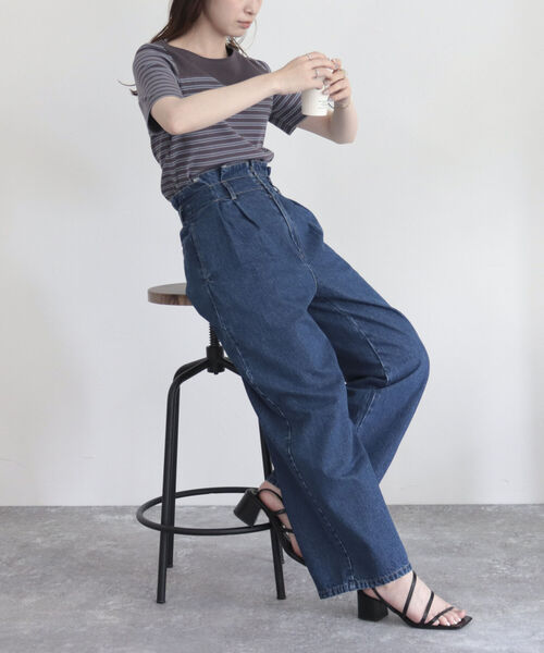 fredy emue（フレディエミュ）の「ハイウエストデニムパンツ（デニム