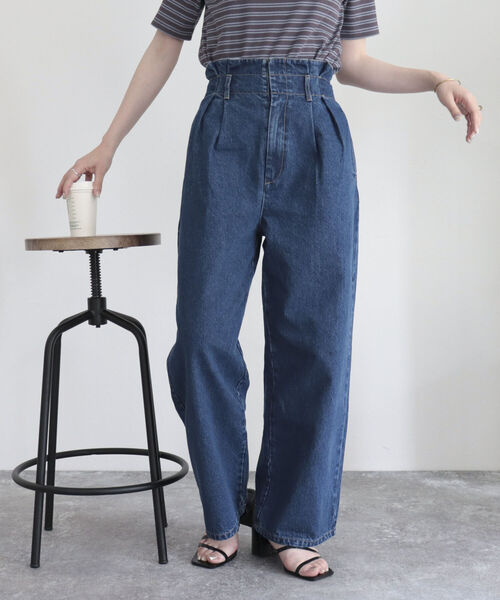 fredy emue（フレディエミュ）の「ハイウエストデニムパンツ（デニムパンツ・レディース・ブルー/サックスブルー・38/36）」の11枚目の写真