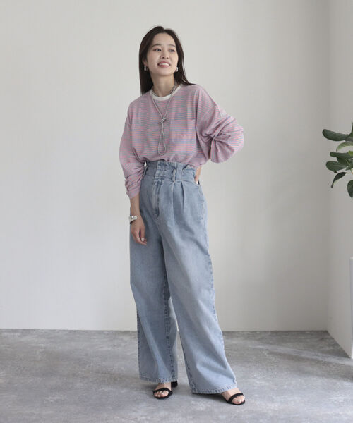 fredy emue（フレディエミュ）の「ハイウエストデニムパンツ（デニムパンツ・レディース・ブルー/サックスブルー・38/36）」の18枚目の写真