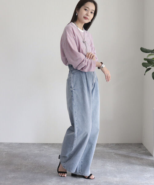fredy emue（フレディエミュ）の「ハイウエストデニムパンツ（デニムパンツ・レディース・ブルー/サックスブルー・38/36）」の20枚目の写真