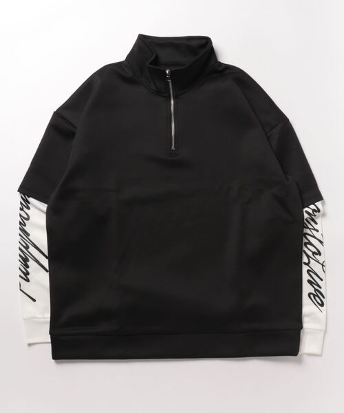 JUGLANS(ユグランス)の「【RINGS】フェイクレイヤーハーフZIP(その他トップス・メンズ・ブラック系その他/ホワイト・M/L)」の2枚目の写真