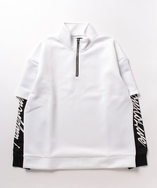 JUGLANS(ユグランス)の「【RINGS】フェイクレイヤーハーフZIP(その他トップス・メンズ・ブラック系その他/ホワイト・M/L)」の1枚目の写真