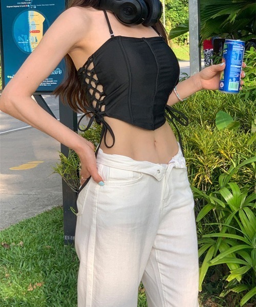 セール】サイドレースアップデザインビキニ 水着（水着）｜Ritzy