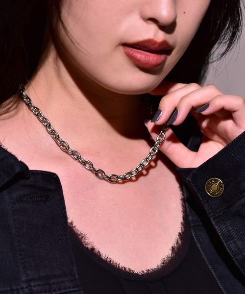 LHME（エルエイチエムイー）の「【WEB限定】“THE YOUTH 2020”リンクチェーンラージネックレス/TYPE B/サージカルステンレス（金属アレルギー対応）【LHME / エルエイチエムイー】（ネックレス・レディース・シルバー・45cm）」の8枚目の写真