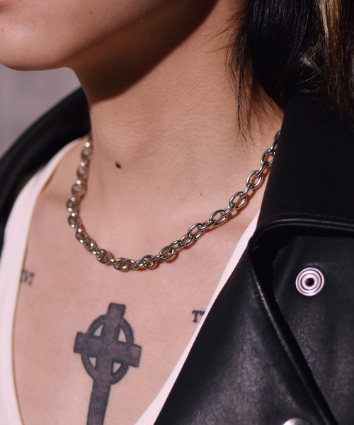 LHME（エルエイチエムイー）の「【WEB限定】“THE YOUTH 2020”リンクチェーンラージネックレス/TYPE B/サージカルステンレス（金属アレルギー対応）【LHME / エルエイチエムイー】（ネックレス・レディース・シルバー・45cm）」の12枚目の写真