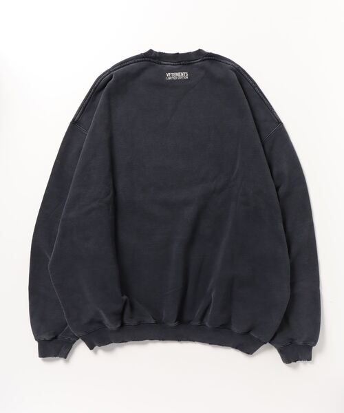 VETEMENTS（ヴェトモン）の「【入荷禁止】VETEMENTS / ヴェトモン : ORIGINAL LOGO SWEATSHIRT : UE54CW120B[RIP]（スウェット・メンズ・ブラック/ブラック系その他・S）」の3枚目の写真