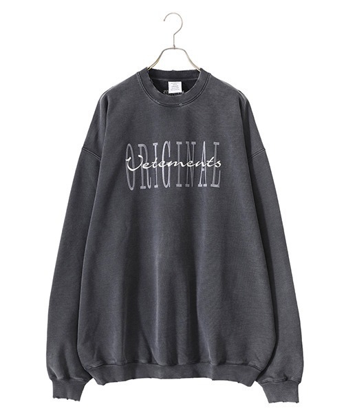 VETEMENTS（ヴェトモン）の「【入荷禁止】VETEMENTS / ヴェトモン : ORIGINAL LOGO SWEATSHIRT : UE54CW120B[RIP]（スウェット・メンズ・ブラック/ブラック系その他・S）」の2枚目の写真