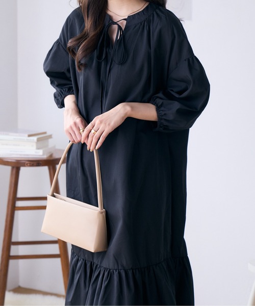 セール】裾ティアードリラックスワンピース（ワンピース）｜Ada