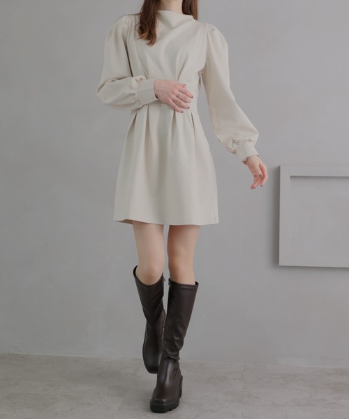 VIVIAN（ヴィヴィアン）の「スクエアトゥ厚底ストレッチロングブーツ（ブーツ・レディース・ブラック/ブラック系その他3/アイボリー/ダークブラウン/ナチュラル・S/L/LL/M/SS/XL）」の21枚目の写真