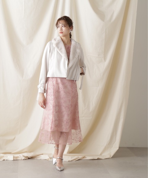 JILL by JILL STUART（ジルバイジルスチュアート）の「◇フェイクファーライダースジャケット（ライダースジャケット・レディース・ブラウン/ホワイト系その他・SMALL/MEDIUM）」の5枚目の写真