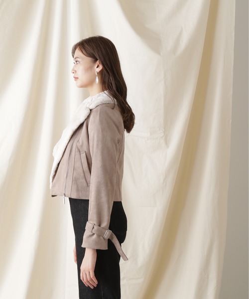 JILL by JILL STUART（ジルバイジルスチュアート）の「◇フェイクファーライダースジャケット（ライダースジャケット・レディース・ブラウン/ホワイト系その他・SMALL/MEDIUM）」の13枚目の写真