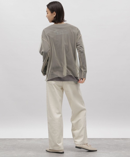 LAKOLE(ラコレ)の「チュールシアープルオーバー / 975044(Tシャツ/カットソー・レディース・オフホワイト/ブラック/ベージュ・SMALL/MEDIUM)」の8枚目の写真