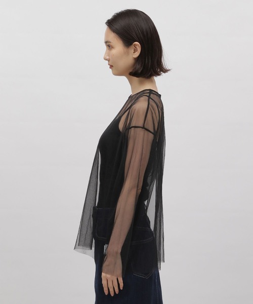 LAKOLE(ラコレ)の「チュールシアープルオーバー / 975044(Tシャツ/カットソー・レディース・オフホワイト/ブラック/ベージュ・SMALL/MEDIUM)」の12枚目の写真
