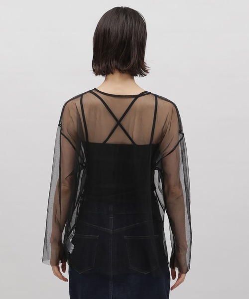 LAKOLE(ラコレ)の「チュールシアープルオーバー / 975044(Tシャツ/カットソー・レディース・オフホワイト/ブラック/ベージュ・SMALL/MEDIUM)」の13枚目の写真