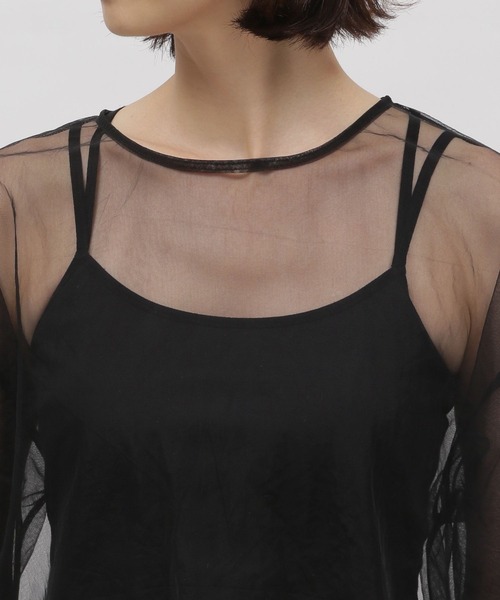 LAKOLE(ラコレ)の「チュールシアープルオーバー / 975044(Tシャツ/カットソー・レディース・オフホワイト/ブラック/ベージュ・SMALL/MEDIUM)」の15枚目の写真