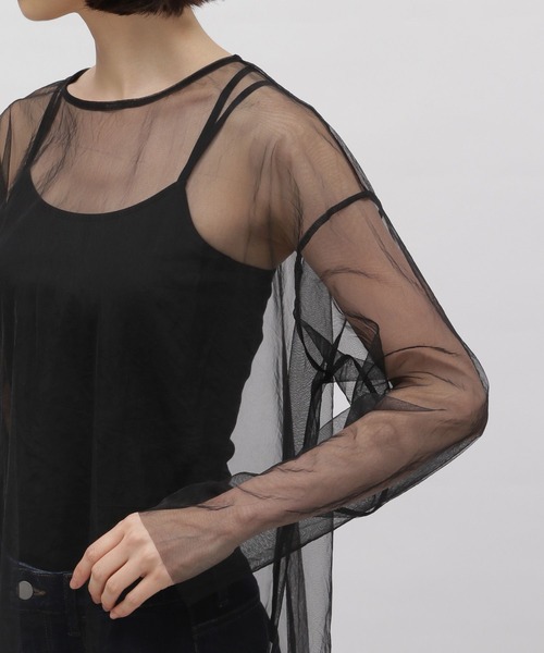 LAKOLE(ラコレ)の「チュールシアープルオーバー / 975044(Tシャツ/カットソー・レディース・オフホワイト/ブラック/ベージュ・SMALL/MEDIUM)」の16枚目の写真