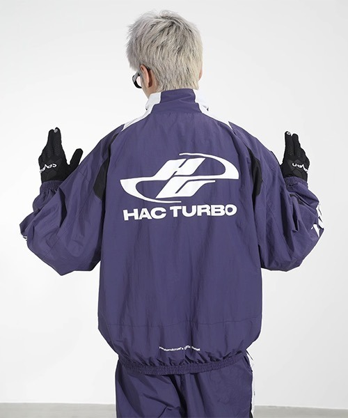 HARSH AND CRUEL（ハーシュアンドクルーエル）の「フットボール/スポーツウェア ナイロントラックジャケット/ピステジャケット ブルゾン HC23W2OT05【Harsh and Cruel】（ブルゾン・メンズ・パープル/ブラック/カーキ・L/M/XL）」の11枚目の写真