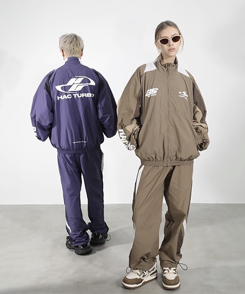 HARSH AND CRUEL（ハーシュアンドクルーエル）の「フットボール/スポーツウェア ナイロントラックジャケット/ピステジャケット ブルゾン HC23W2OT05【Harsh and Cruel】（ブルゾン・メンズ・パープル/ブラック/カーキ・L/M/XL）」の12枚目の写真