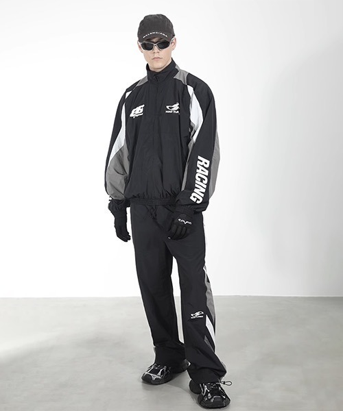 HARSH AND CRUEL（ハーシュアンドクルーエル）の「フットボール/スポーツウェア ナイロントラックジャケット/ピステジャケット ブルゾン HC23W2OT05【Harsh and Cruel】（ブルゾン・メンズ・パープル/ブラック/カーキ・L/M/XL）」の13枚目の写真