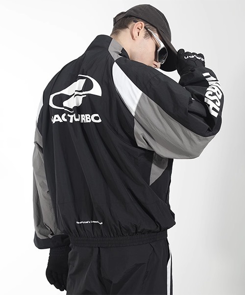 HARSH AND CRUEL（ハーシュアンドクルーエル）の「フットボール/スポーツウェア ナイロントラックジャケット/ピステジャケット ブルゾン HC23W2OT05【Harsh and Cruel】（ブルゾン・メンズ・パープル/ブラック/カーキ・L/M/XL）」の19枚目の写真