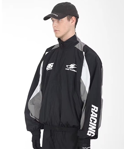 HARSH AND CRUEL（ハーシュアンドクルーエル）の「フットボール/スポーツウェア ナイロントラックジャケット/ピステジャケット ブルゾン HC23W2OT05【Harsh and Cruel】（ブルゾン・メンズ・パープル/ブラック/カーキ・L/M/XL）」の20枚目の写真