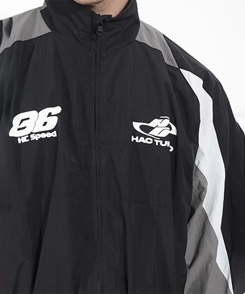 HARSH AND CRUEL（ハーシュアンドクルーエル）の「フットボール/スポーツウェア ナイロントラックジャケット/ピステジャケット ブルゾン HC23W2OT05【Harsh and Cruel】（ブルゾン・メンズ・パープル/ブラック/カーキ・L/M/XL）」の14枚目の写真