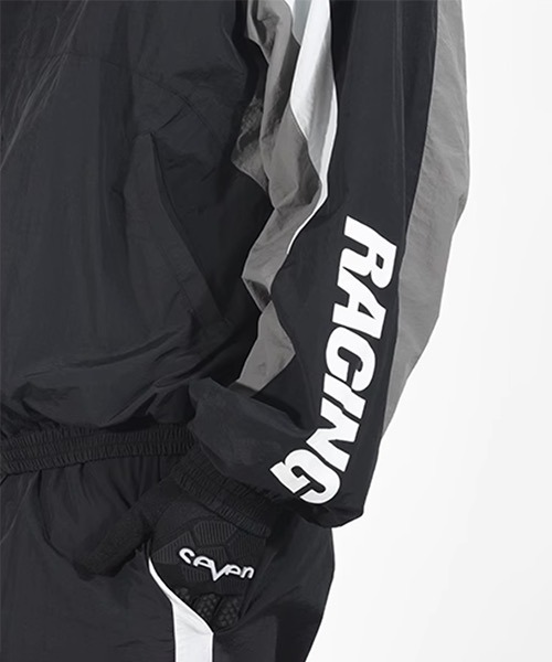 HARSH AND CRUEL（ハーシュアンドクルーエル）の「フットボール/スポーツウェア ナイロントラックジャケット/ピステジャケット ブルゾン HC23W2OT05【Harsh and Cruel】（ブルゾン・メンズ・パープル/ブラック/カーキ・L/M/XL）」の15枚目の写真