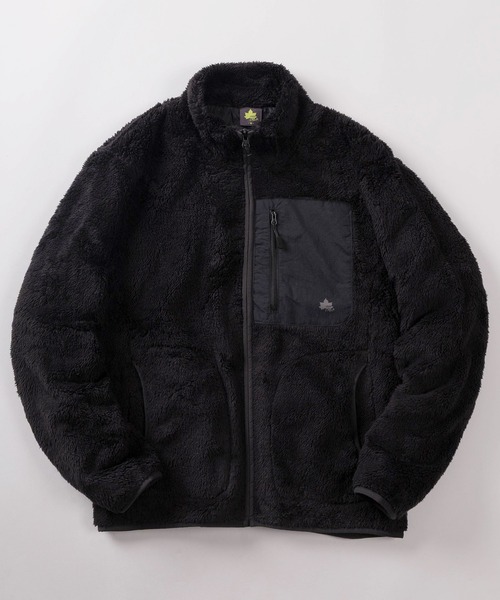 LOGOS(ロゴス)の「【71】【LOGOS PARK/ロゴス パーク】ワンポイントロゴ プリントデザイン 裏地付きシャギー ボアフリースジャケット(ブルゾン・メンズ・ダークブルー/ブラック/オレンジ/グレイッシュベージュ/ダークグリーン/ネイビー系/ワイン系/ブラック系/グレー系/カーキ系・L/M/XL)」の4枚目の写真