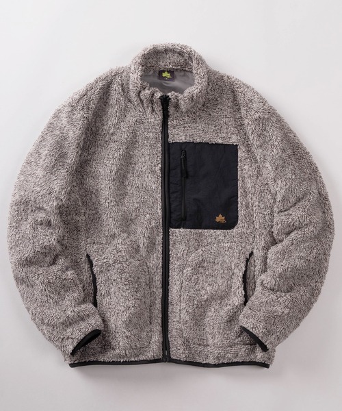 LOGOS(ロゴス)の「【71】【LOGOS PARK/ロゴス パーク】ワンポイントロゴ プリントデザイン 裏地付きシャギー ボアフリースジャケット(ブルゾン・メンズ・ダークブルー/ブラック/オレンジ/グレイッシュベージュ/ダークグリーン/ネイビー系/ワイン系/ブラック系/グレー系/カーキ系・L/M/XL)」の5枚目の写真