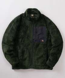 LOGOS（ロゴス）の「【71】【LOGOS PARK/ロゴス パーク】ワンポイントロゴ プリントデザイン 裏地付きシャギー ボアフリースジャケット（ブルゾン）」