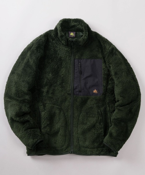 LOGOS(ロゴス)の「【71】【LOGOS PARK/ロゴス パーク】ワンポイントロゴ プリントデザイン 裏地付きシャギー ボアフリースジャケット(ブルゾン・メンズ・ダークブルー/ブラック/オレンジ/グレイッシュベージュ/ダークグリーン/ネイビー系/ワイン系/ブラック系/グレー系/カーキ系・L/M/XL)」の1枚目の写真