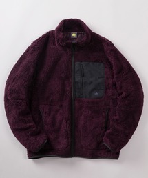 LOGOS park（ロゴスパーク）の「【71】【LOGOS PARK/ロゴス パーク】ワンポイントロゴ プリントデザイン 裏地付きシャギー ボアフリースジャケット（ブルゾン）」