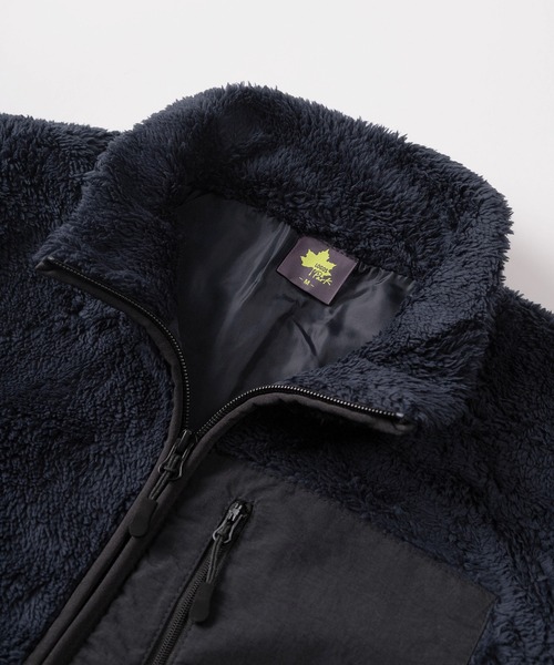 LOGOS(ロゴス)の「【71】【LOGOS PARK/ロゴス パーク】ワンポイントロゴ プリントデザイン 裏地付きシャギー ボアフリースジャケット(ブルゾン・メンズ・ダークブルー/ブラック/オレンジ/グレイッシュベージュ/ダークグリーン/ネイビー系/ワイン系/ブラック系/グレー系/カーキ系・L/M/XL)」の12枚目の写真