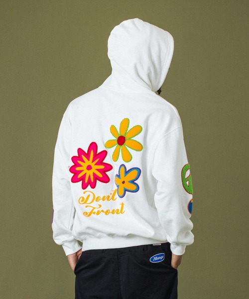Multi-color Flowers Sweat Hoodie パーカー XL Multi-color Flowers Sweat Hoodie パーカー XL
