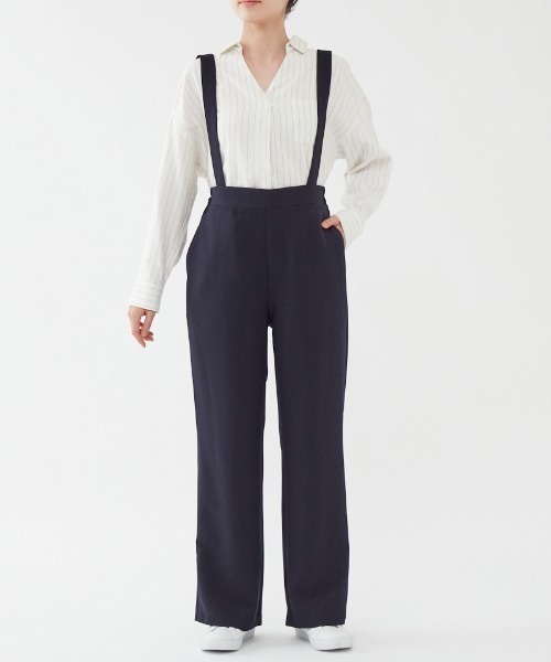Tuche(トゥシェ)の「Tuche/トゥシェ サスペンダーパンツ 肩紐取り外し可能(その他パンツ・レディース・ブラック/ネイビー・LARGE/MEDIUM)」の2枚目の写真