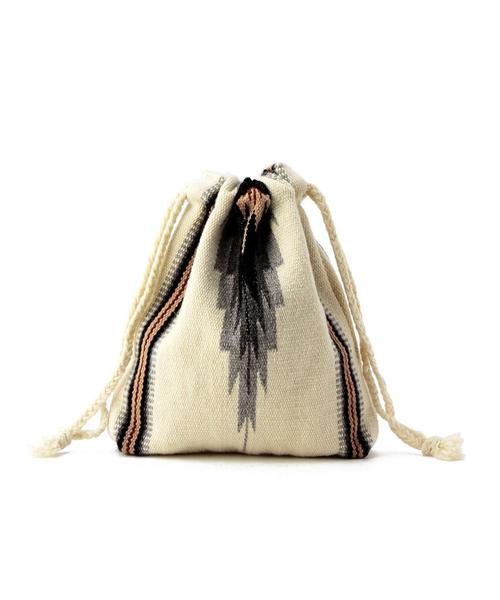 BEAUTY&YOUTH UNITED ARROWS（ビューティーアンドユースユナイテッドアローズ）の「BY TRUJILLO'S ドローストリングバッグ（ハンドバッグ・レディース・オフホワイト/ブラウン・フリー）」の2枚目の写真