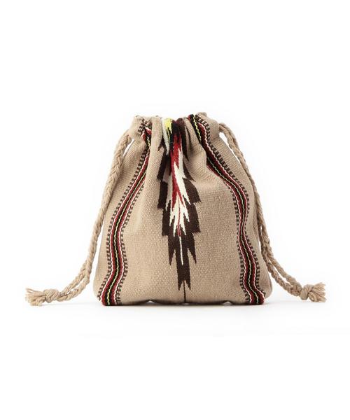 BEAUTY&YOUTH UNITED ARROWS（ビューティーアンドユースユナイテッドアローズ）の「BY TRUJILLO'S ドローストリングバッグ（ハンドバッグ・レディース・オフホワイト/ブラウン・フリー）」の4枚目の写真