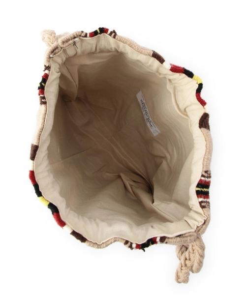 BEAUTY&YOUTH UNITED ARROWS（ビューティーアンドユースユナイテッドアローズ）の「BY TRUJILLO'S ドローストリングバッグ（ハンドバッグ・レディース・オフホワイト/ブラウン・フリー）」の7枚目の写真