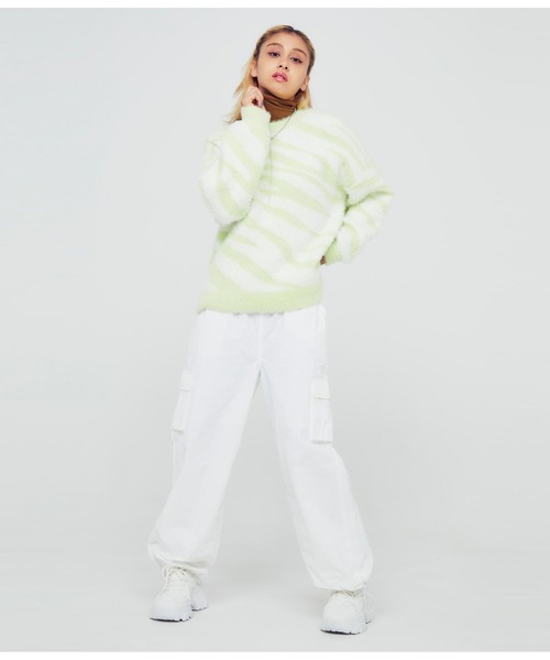 ANAP（アナップ）の「ウエストスピンドルナイロンカーゴパンツ（カーゴパンツ・レディース・オフホワイト/ブラック・FREE）」の16枚目の写真